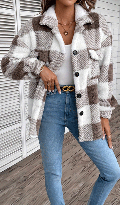 /plaid-fuzzy-fall-and-winter-coat-casual-button-front-long-sleeve-warm-outerwear-womens-clothing.html
