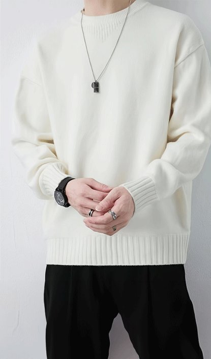 /all-match-knitted-sweater-mens-casual-warm-slightly-stretch-crew-neck-pullover-sweater-for-fall-winter.html