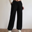 Solid Loose Basic Jogger Sweatpants, Versatile Comfy Pants For Fall & Winter, Women's Clothing