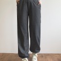 Solid Loose Basic Jogger Sweatpants, Versatile Comfy Pants For Fall & Winter, Women's Clothing