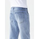 Loose Fit Vintage Jeans, Men's Casual Street Style Denim Pants With Pockets