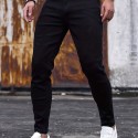 Chic Slim Fit Jeans, Men's Casual Street Style Medium Stretch Denim Pants