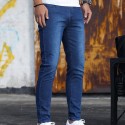 Men's Casual Skinny Jeans, Chic Street Style Medium Stretch Denim Pants