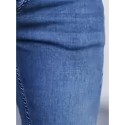 Slim Fit Distressed Jeans, Casual Street Style Medium Stretch Denim Pants