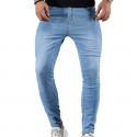 Men's Casual Skinny Medium Stretch Jeans, Chic Street Style Denim Pants