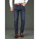 Men's Classic Design Jeans, Semi-formal Stretch Jeans For Business