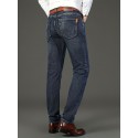 Men's Classic Design Jeans, Semi-formal Stretch Jeans For Business