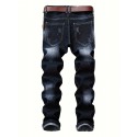 Men's Trendy Ripped Jeans Distressed Punk Men's Denim Pants Slim Streetwear Hiphop Jeans