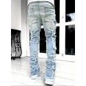 Men's Casual Tapered Trousers Solid Casual Long Cropped Pants Streetwear For Men