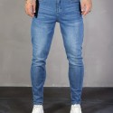 Men's Slim Fit Chic Jeans, Men's Casual Street Style Distressed Medium Stretch Jeans