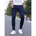 Slim Fit Classic Design Jeans, Men's Casual Street Style Stretch Denim Pants