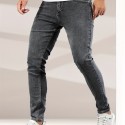 Contrast Stitching Slim Fit Jeans, Men's Casual Street Style Mid Stretch Denim Pants For Spring Summer