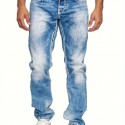 Men's Casual Slim Fit Stretch Jeans, Chic Street Style Distressed Denim Pants