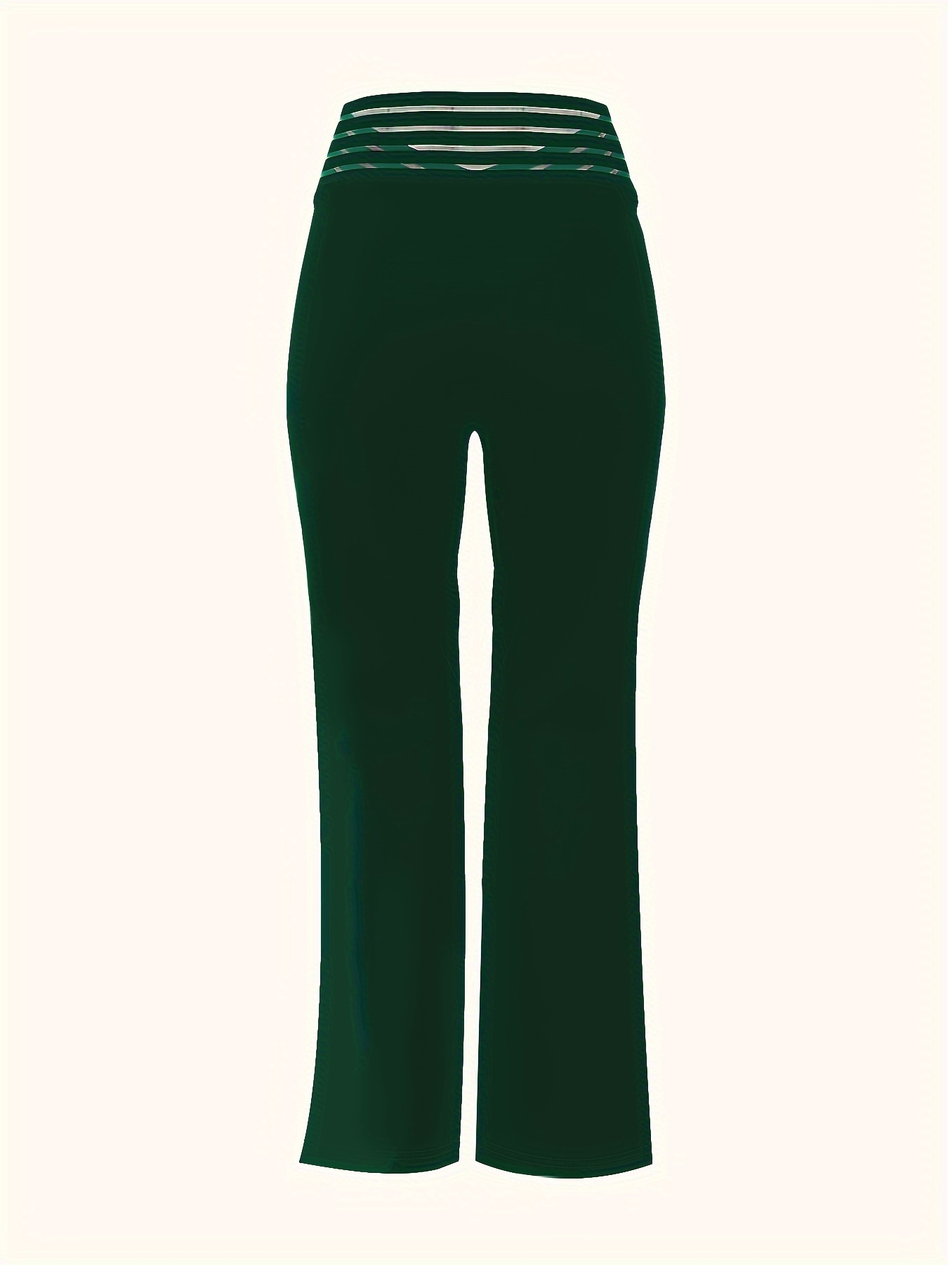 solid color bootcut pants elegant high waist pants womens clothing details 6