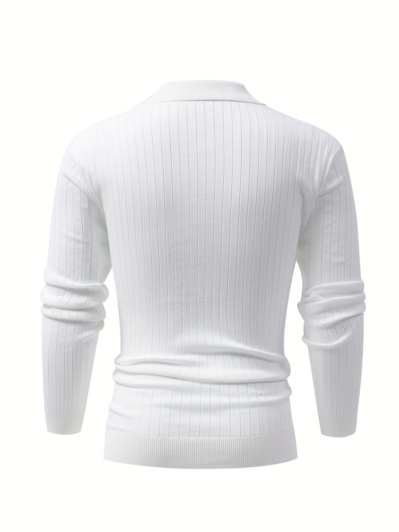 solid chic knit shirt mens casual lapel slightly stretch v neck pullover sweater for autumn winter details 33