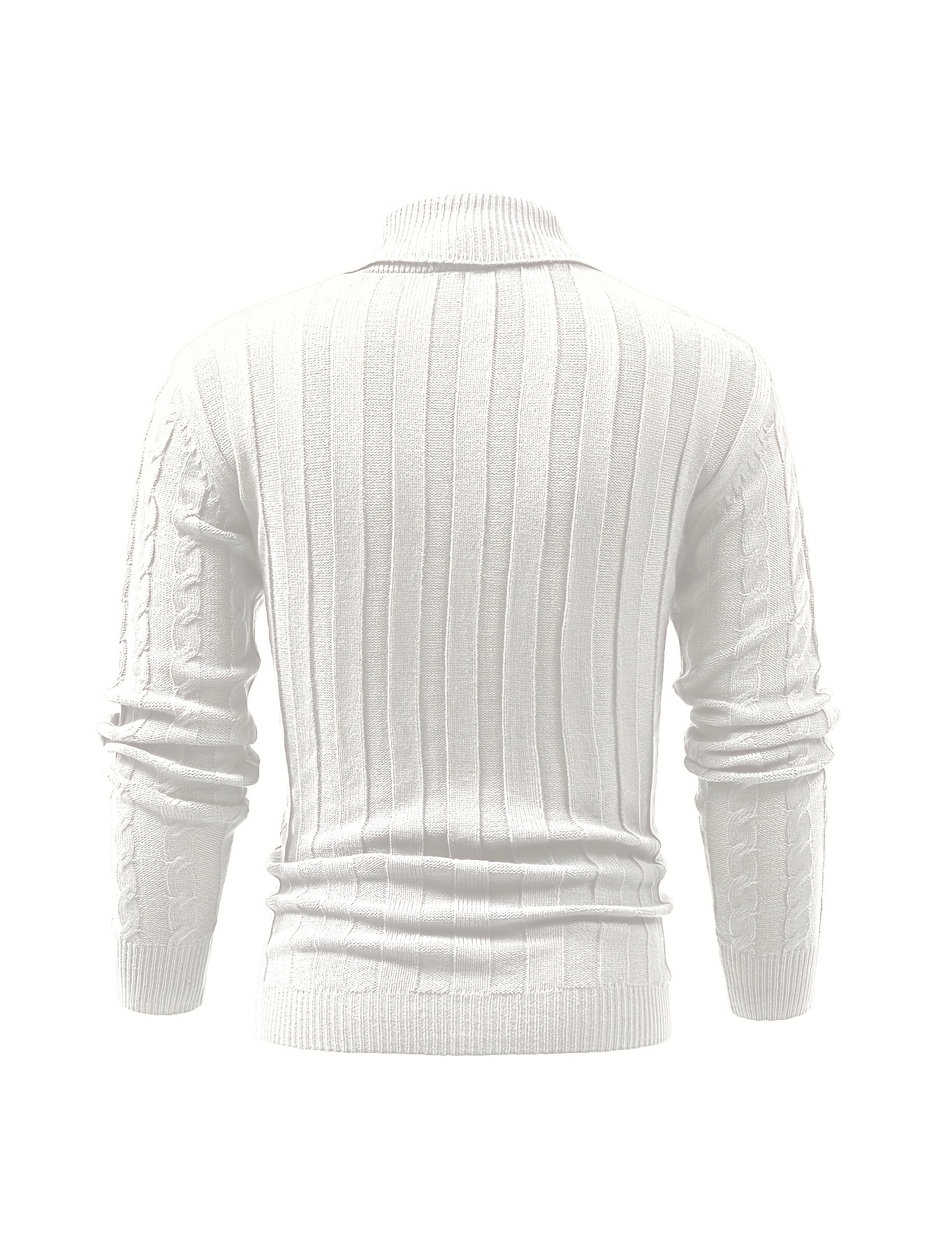 all match knitted shawl collar sweater mens casual warm high stretchy pullover sweater for fall winter details 4