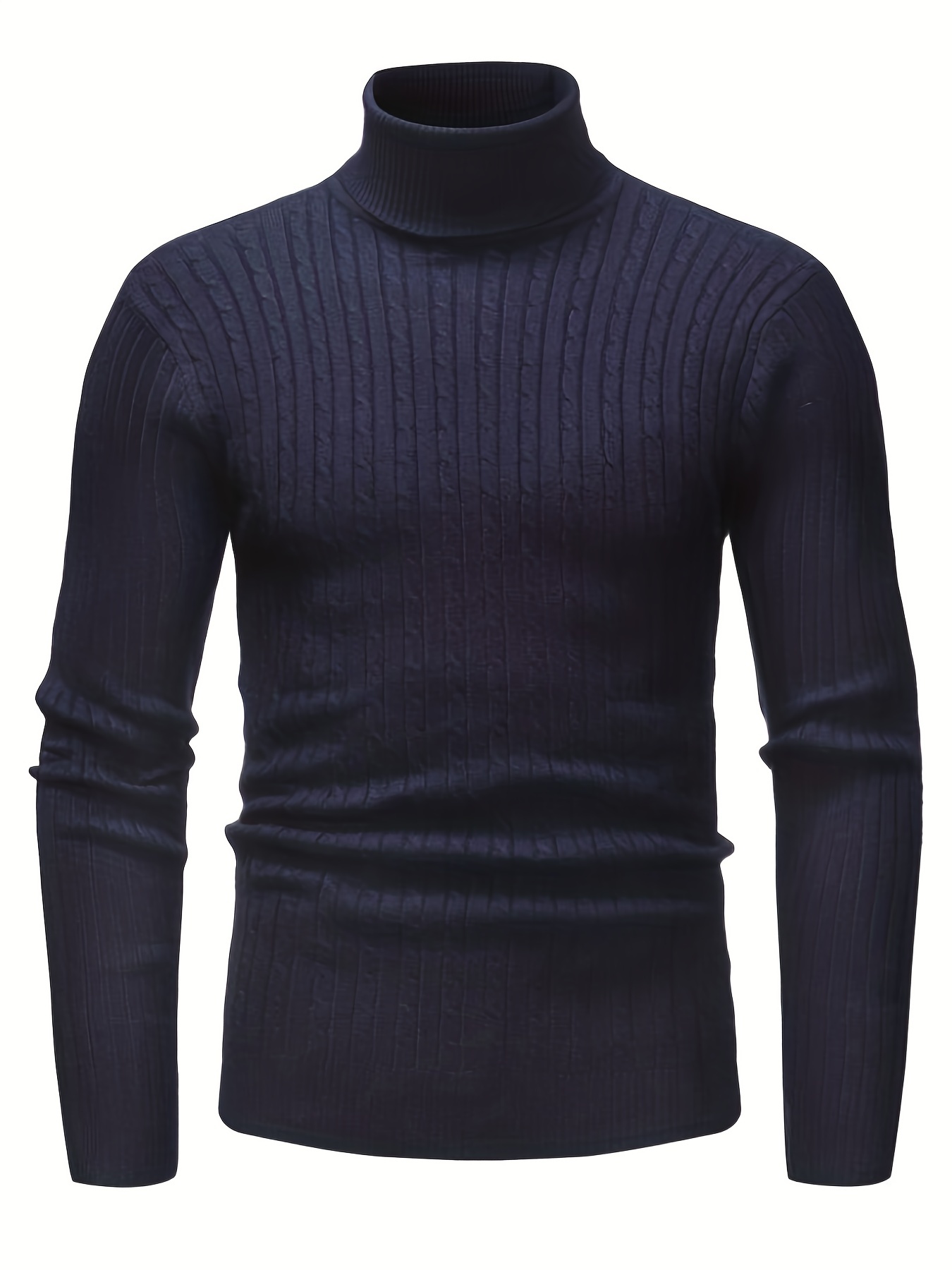 all match knitted solid sweater mens casual warm high stretch turtleneck pullover sweater for men fall winter details 30