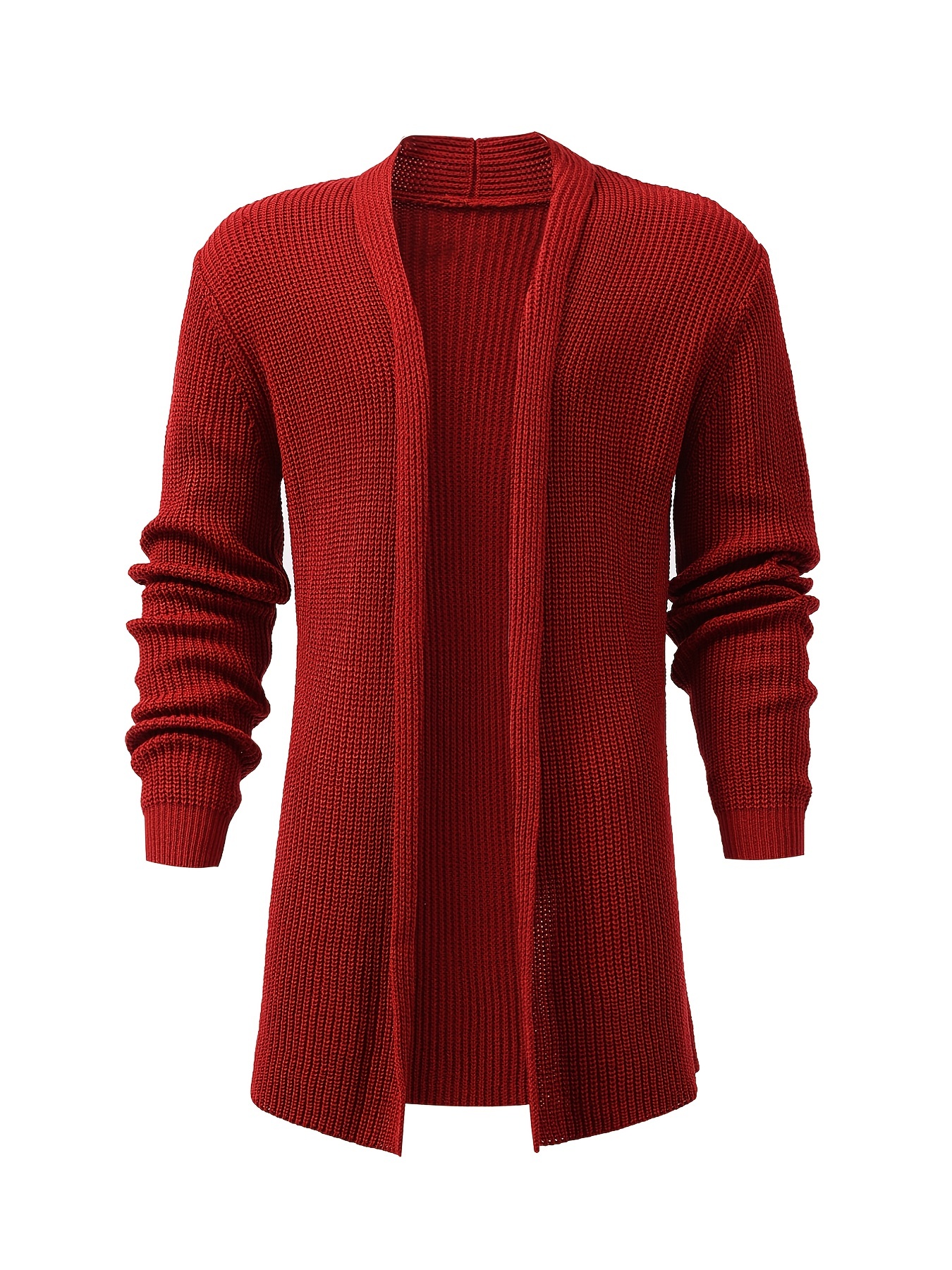 elegant slightly stretch knit cardigan coat mens casual vintage style v neck sweater cardigan for fall winter details 6