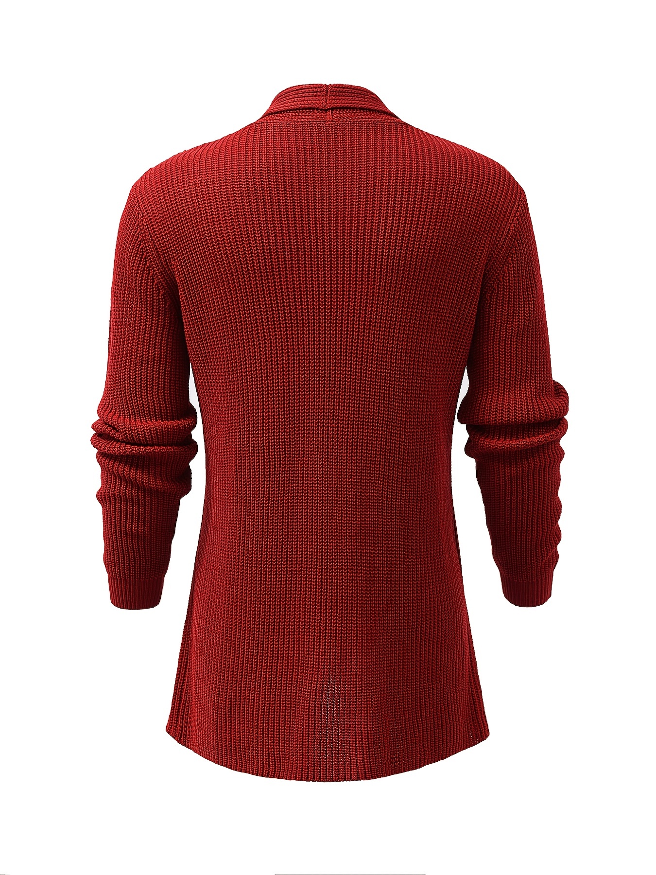 elegant slightly stretch knit cardigan coat mens casual vintage style v neck sweater cardigan for fall winter details 7