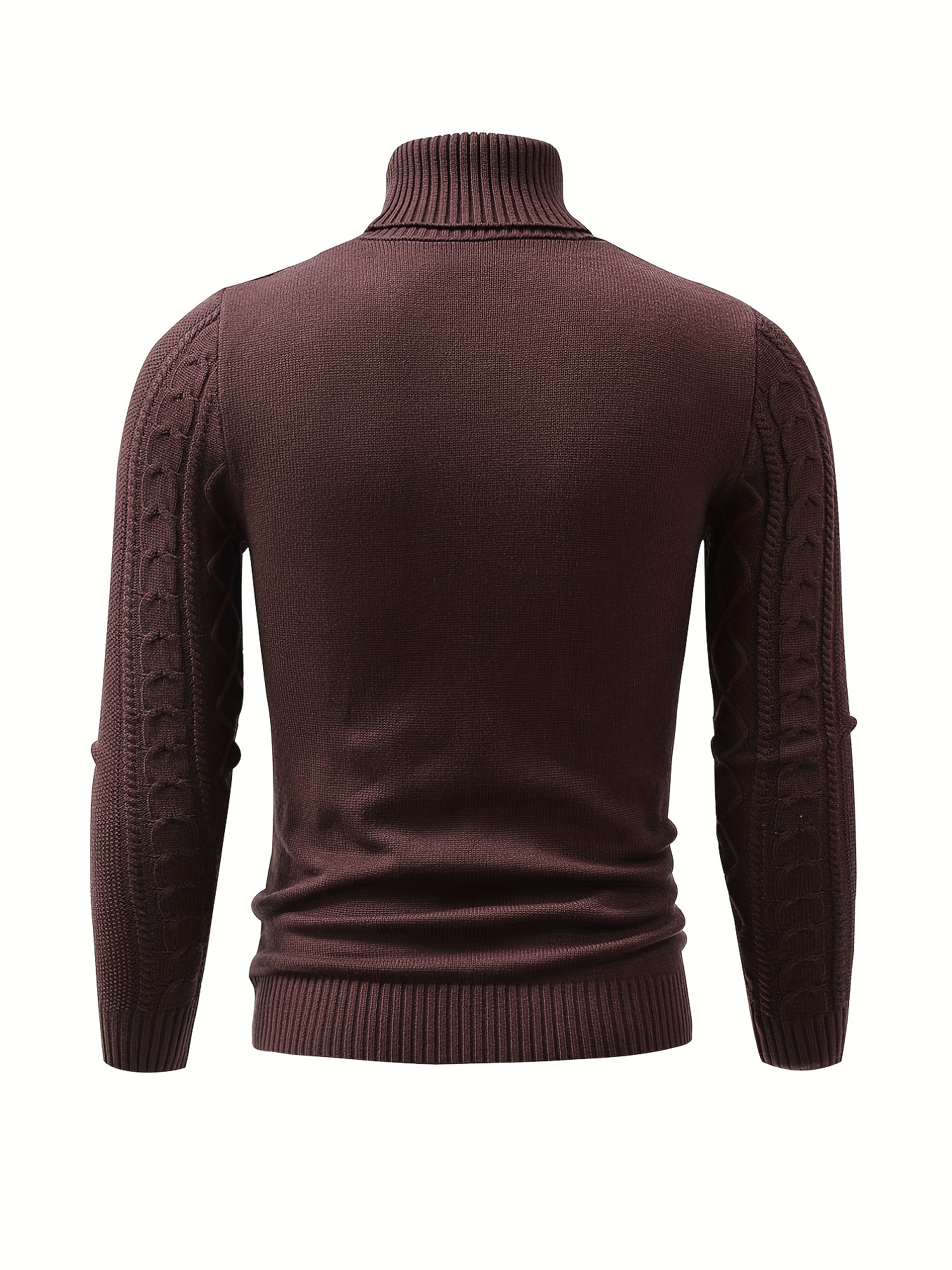 mens plain turtleneck sweater trendy high stretch fashion comfy thermal tops details 19