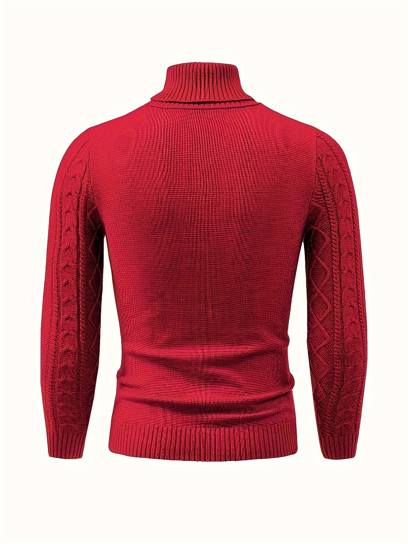 mens plain turtleneck sweater trendy high stretch fashion comfy thermal tops details 28