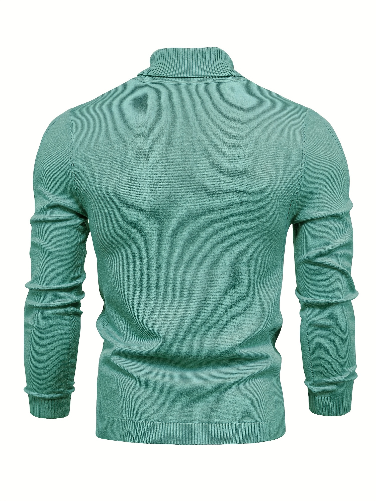 all match best sellers autumn winter pullover men solid turtleneck sweaters details 23